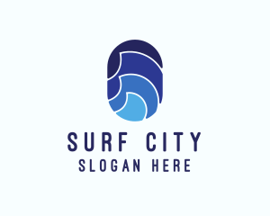 Ocean Waves Surf  logo design