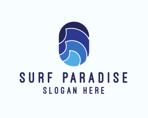 Ocean Waves Surf  logo design