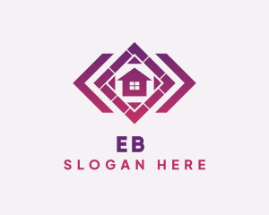 Home Improvement - House Tile Flooring logo design