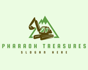 Quarry Digging Excavator Logo