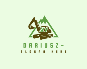 Quarry Digging Excavator Logo