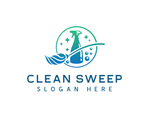 Mop - Mop Sprayer Cleaner logo design