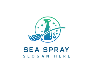 Mop Sprayer Cleaner logo design