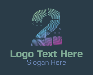Modern Glitch Number 2 Logo