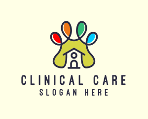 Pet Veterinary Clinic House logo design