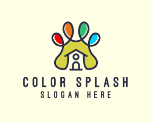 Pet Veterinary Clinic House logo design