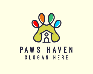 Pet Veterinary Clinic House logo design