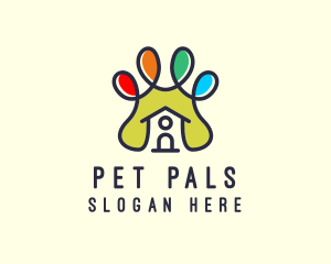 Pet Veterinary Clinic House logo design