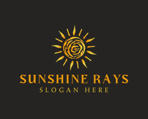 Abstract Swirly Sun  logo design