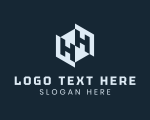 Monochrome - Organization Firm Letter HH logo design