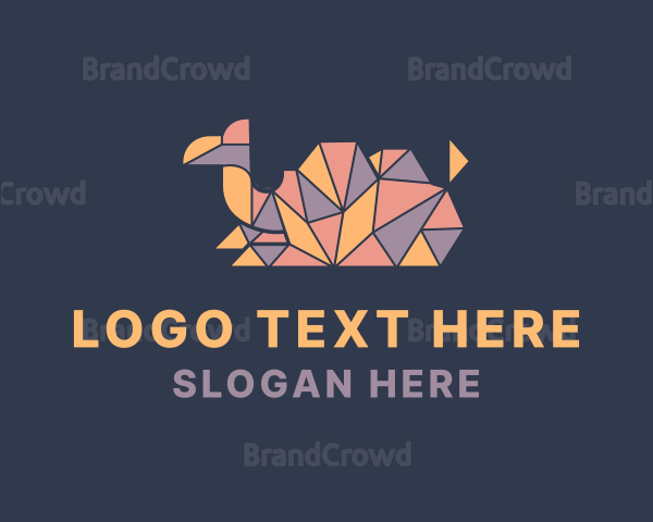 Geometric Camel Mosaic Logo