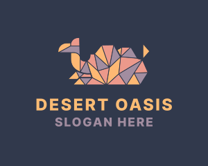 Camel - Geometric Camel Mosaic logo design