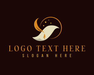 Law - Writing Quill Pen logo design