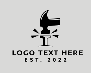 Construction - Hammer Nail Carpentry logo design