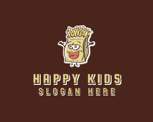 Happy French Fries logo design