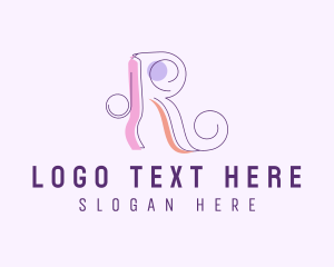 Vlogging - Fashion Letter R logo design