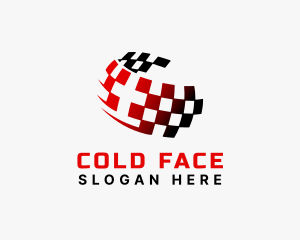Pixel - Fast Racing Flag logo design