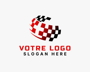 Racing - Fast Racing Flag logo design