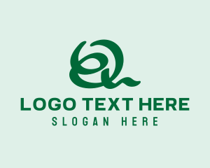 Loopy Handwritten Letter Q  Logo
