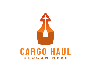 Package Airplane Logistics logo design