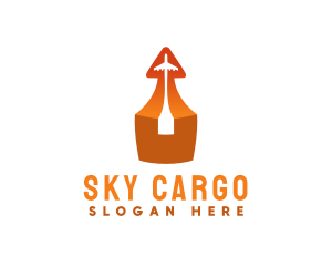 Package Airplane Logistics logo design