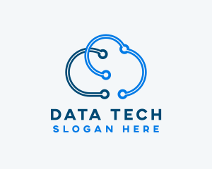 Database - Cloud Cyber Circuit logo design
