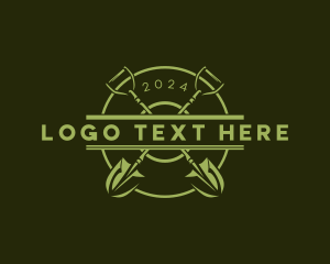 Greenhouse - Shovel Landscaping Tool logo design