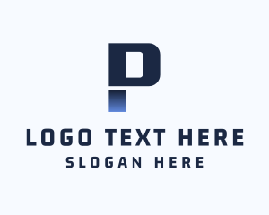 Insurance - Modern Technology Letter P logo design