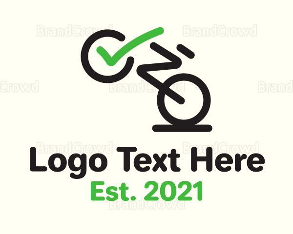 Check Bicycle Line Art Logo