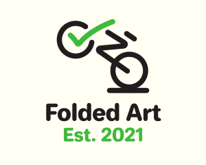 Check Bicycle Line Art logo design