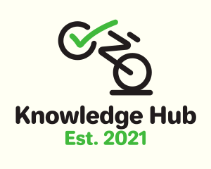 Bike Club - Check Bicycle Line Art logo design