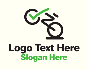 Check Bicycle Line Art Logo