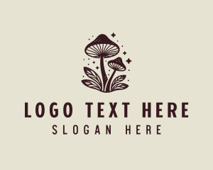Mushroom - Mushroom Plant Stars logo design
