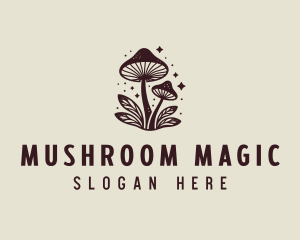 Mushroom - Mushroom Plant Stars logo design