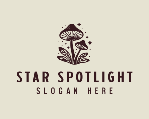 Mushroom Plant Stars logo design