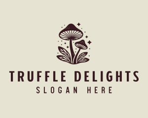 Truffle - Mushroom Plant Stars logo design