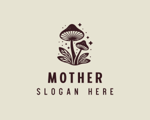 Food - Mushroom Plant Stars logo design