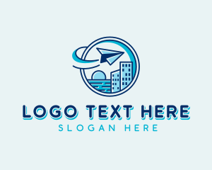 Delivery - Plane Forwarding Logistics logo design