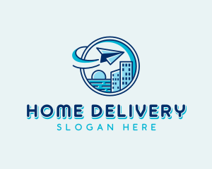 Plane Forwarding Logistics logo design