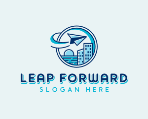 Plane Forwarding Logistics logo design