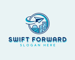 Plane Forwarding Logistics logo design