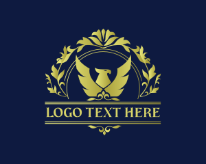 Eagle - Gold Eagle Crest logo design