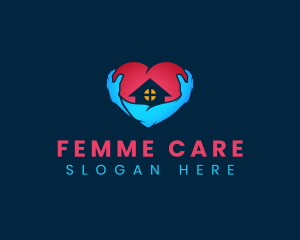 Home Care Heart logo design