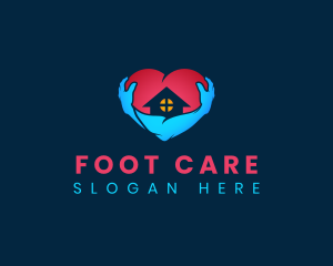 Home Care Heart logo design