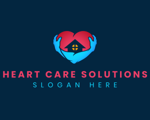 Home Care Heart logo design