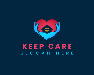 Home Care Heart logo design