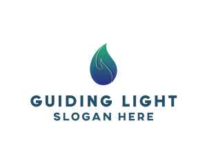 Gradient Candle Light logo design