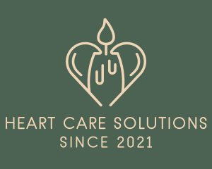 Melting Heart Candle  logo design