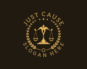 Attorney Justice Law logo design