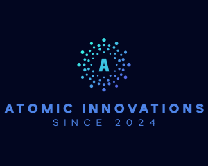 Creative Tech Particle logo design